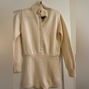 Zara Cream Knit Jumpsuit